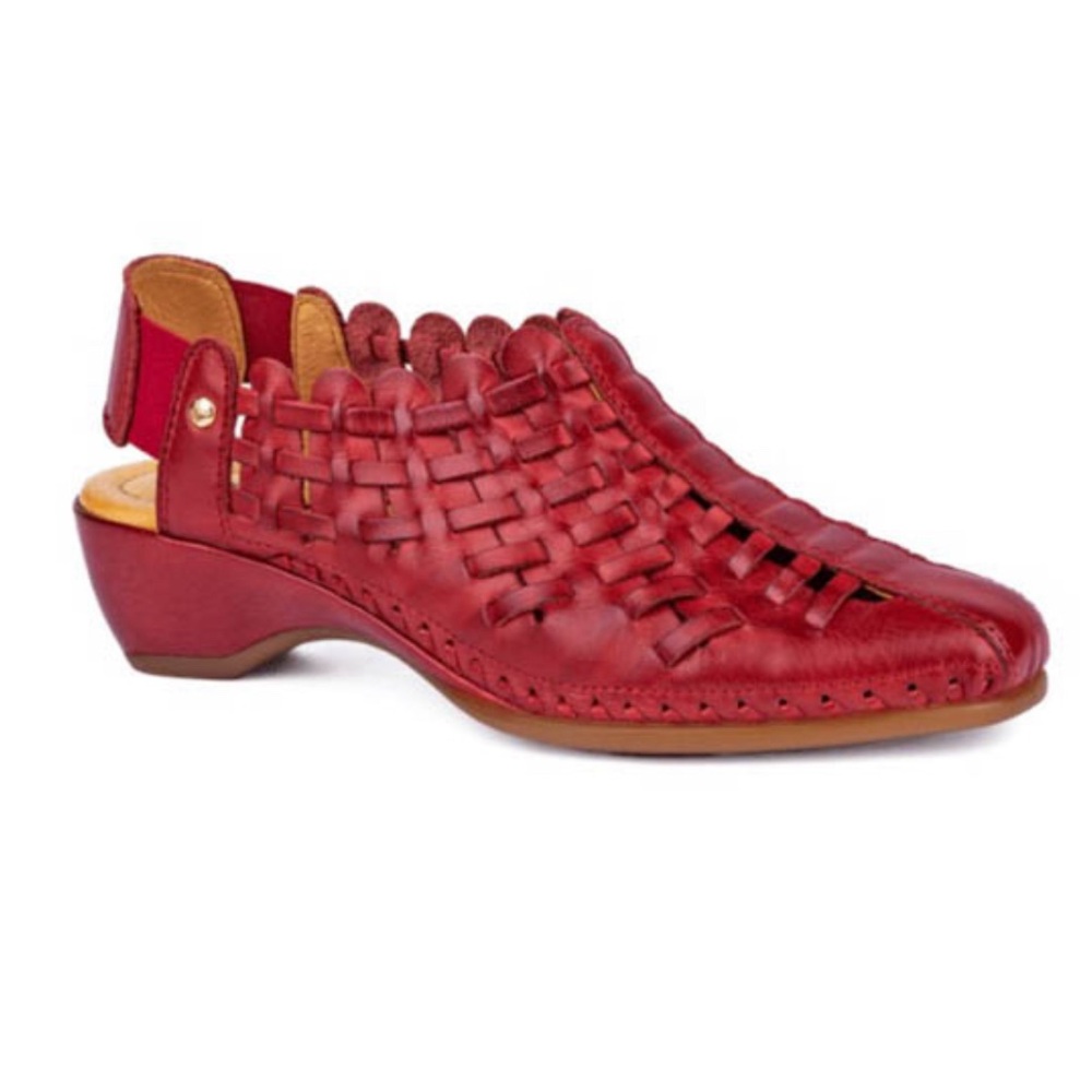 PIKOLINOS • Genuine Leather Classic Romana Sandals Cranberry Red Sandia Size 37